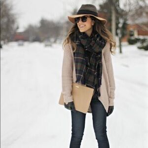 Tartan oversized plaid blanket scarf -Fall/Winter